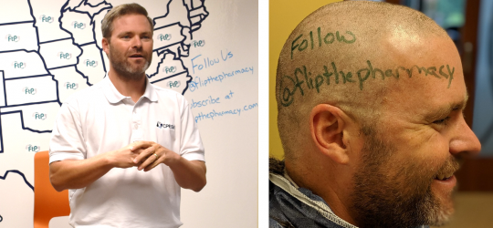 Trygstad shaves his head for Flip the Pharmacy